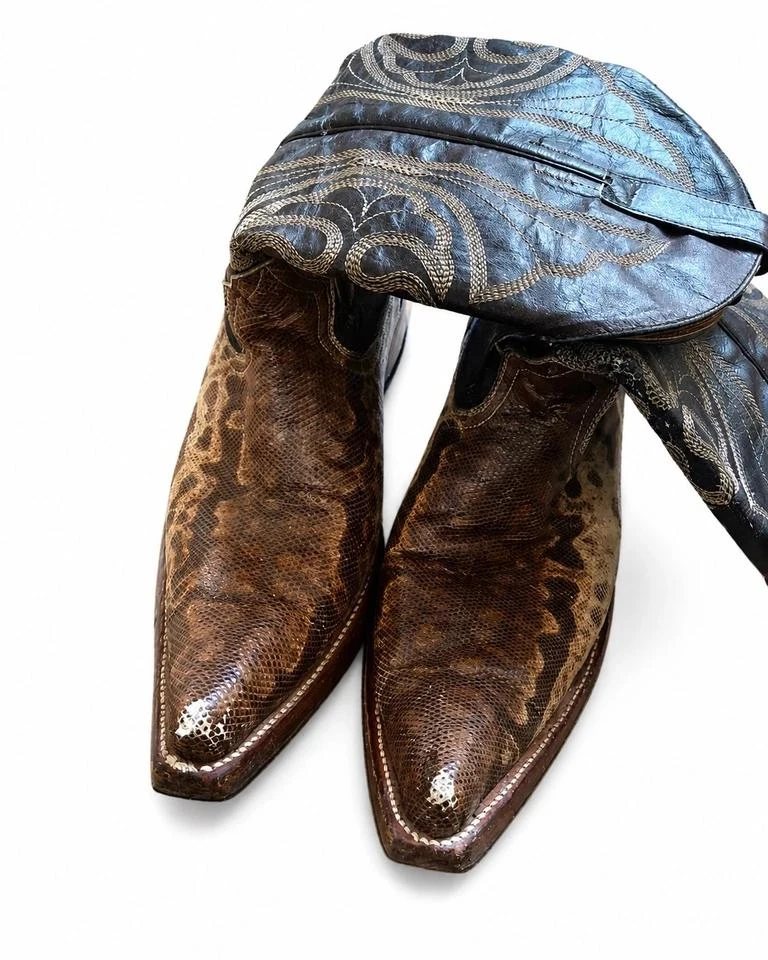 Botas de couro python verdadeiro Estrada Boots para homem 43 Mexico cowboy western – photo 4